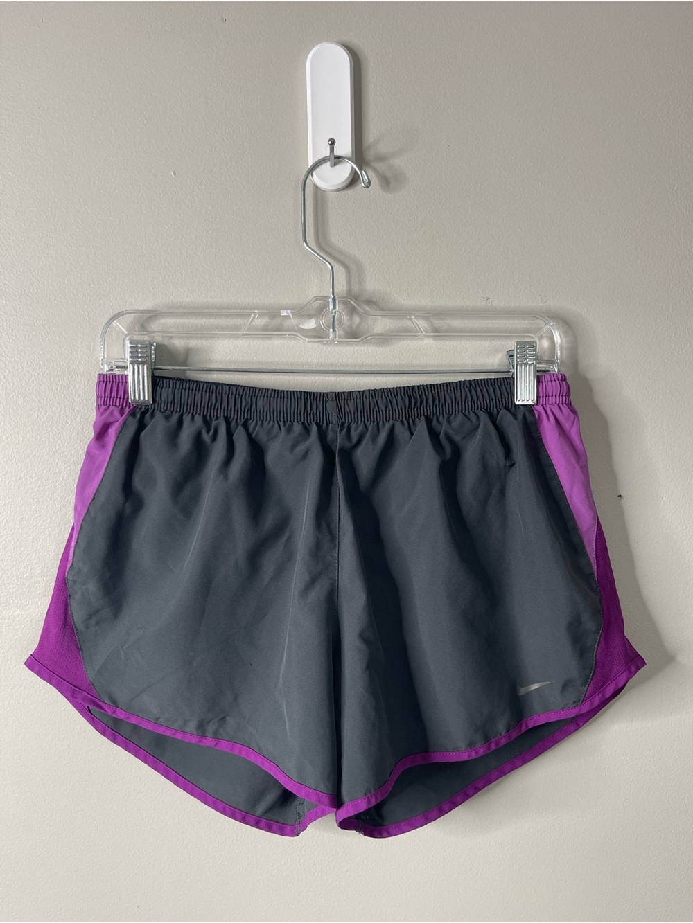 NIKE Gray and Purple Running Shorts Sz M
